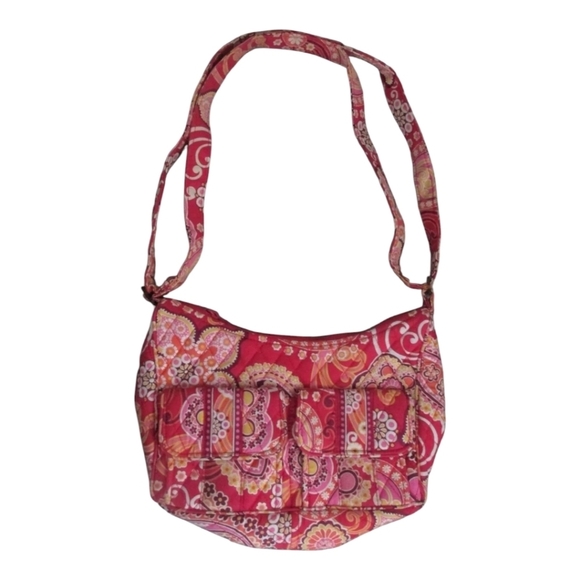 Vera Bradley* Libby Crossbody Bag* Rasberry Fizz Pattern* Pink - Picture 1 of 6